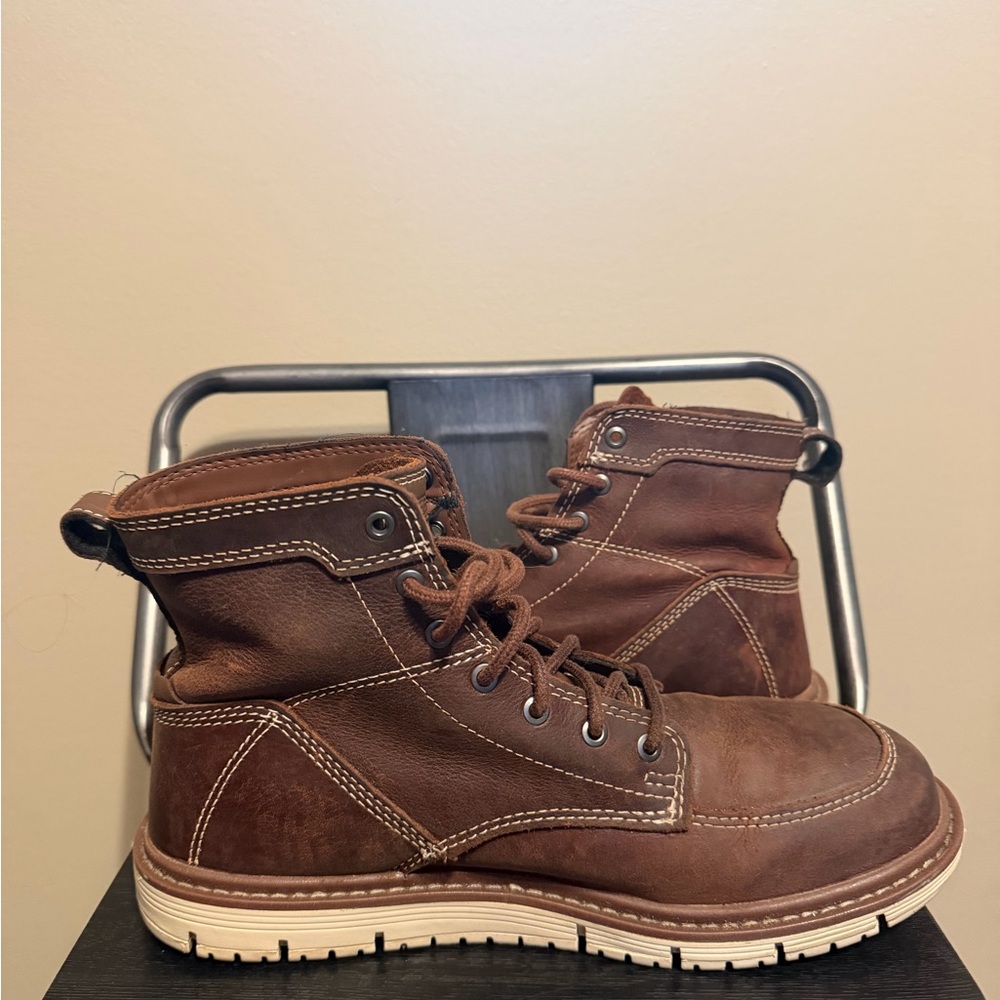 KEEN Utility Womens 10 Wide Leather Work Boots Brown EH Rated ASTM - Picture 10 of 16